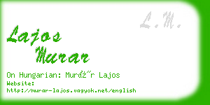 lajos murar business card